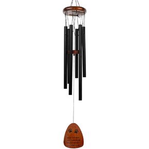 BenRich Dog Memorial Gifts, 26-Inch Pet Memorial Wind Chime, Sympathy Gift for Loss of Dog - Black. Perfect for Friends, Partners, or Family