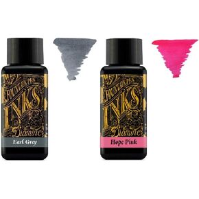Diamine Fountain Pen Ink 30ml - Earl Grey & Hope Pink - 2 x Bottles