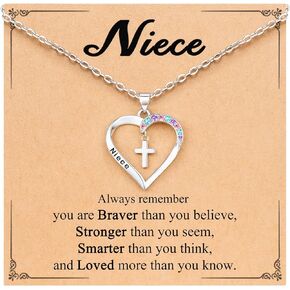 Cross Necklace for Girls- Gifts for Daughter Granddaughter Niece Goddaughter Child of God Birthday, Christmas, First Communion, Baptism, Confirmation