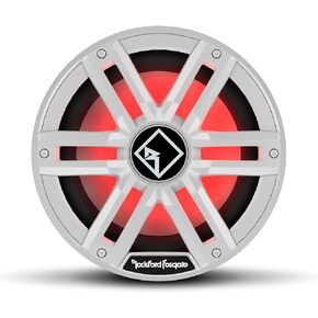 Rockford Fosgate M2D2-10I Color Optix 10" DVC 2-Ohm Infinite Baffle Multicolor LED Lighted Marine Subwoofer - White/Stainless
