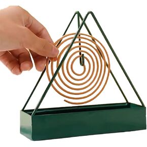Designer Portable Iron Mosquito Coil Holder with Handle - Fireproof Material Incense Holder