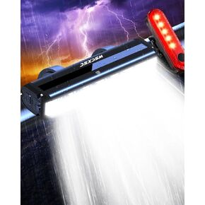 Best Bright Bike Light for Night Riding, 14000 Lumen Bicycle Light High Beam Low Beam, USB-C Rechargeable Bicycle Headlight Set, Waterproof Bike Headlight and Taillight for Adult Kid
