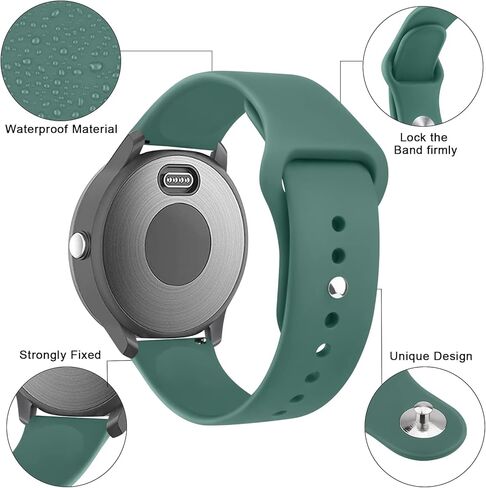 Wanme Bands for Garmin Venu 2 Plus / Venu Sq / Venu / Vivoactive 3 Watch Band Women Men, 3 PACK Soft Silicone Replacement Wristband Sport Strap for Garmin Vivomove Sport, Vivoactive 3 Music, Forerunner 645 / 245 Music Smart Watch in Saudi Arabia
