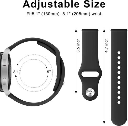 Wanme Bands for Garmin Venu 2 Plus / Venu Sq / Venu / Vivoactive 3 Watch Band Women Men, 3 PACK Soft Silicone Replacement Wristband Sport Strap for Garmin Vivomove Sport, Vivoactive 3 Music, Forerunner 645 / 245 Music Smart Watch in Saudi Arabia