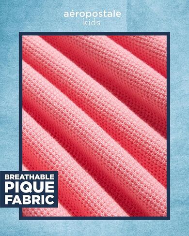 AEROPOSTALE Boys' Polo Shirt - 2 Pack Classic Fit Short Sleeve Pique Polo - Comfort Stretch Golf Shirt for Boys (8-16) in Kuwait