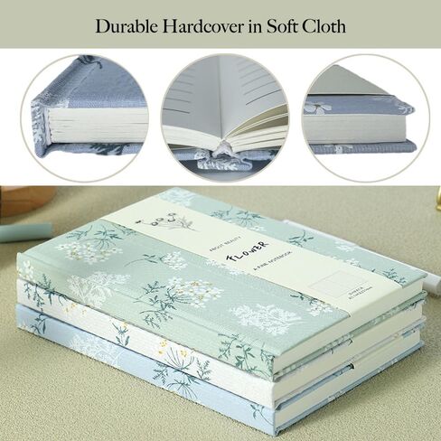 Embroidered Pocket Notebook for Women, A6 Mini Cloth Journal, Hardcover, 264 Pages, 4x6 Small Lined Notebook & Sketchbook, Beautiful Diary, Little Notepad, Apricot Yellow. in Saudi Arabia