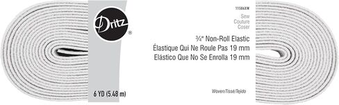 Dritz 3/4" White, 6 yd, 3-Pack Non-Roll Sewing Elastic, 3 Pack in Saudi Arabia