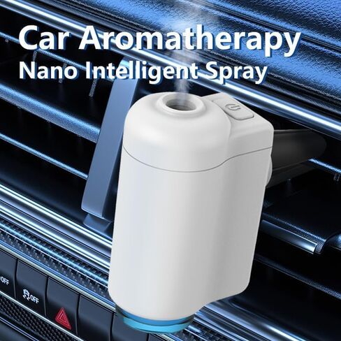 موزع معطر هواء للسيارة الذكية، معطر هواء للسيارة الذكية مع ثلاثة روائح قابلة للتعديل، رائحة السيارة الذكية (ناشر + 3 قطع زيوت) in Saudi Arabia