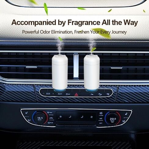 موزع معطر هواء للسيارة الذكية، معطر هواء للسيارة الذكية مع ثلاثة روائح قابلة للتعديل، رائحة السيارة الذكية (ناشر + 3 قطع زيوت) in Saudi Arabia