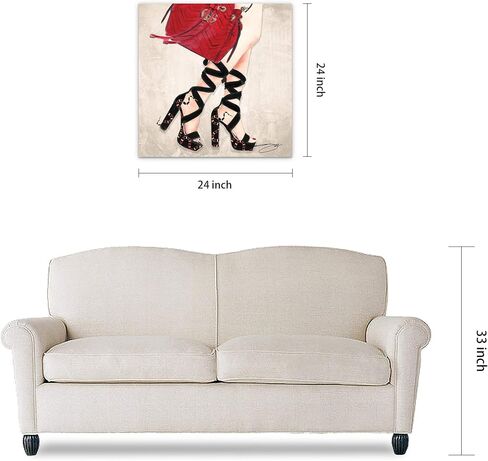 Empire Art Direct 24x 24 inches Standing Tall Fashion Printed Wall Art Unframed Free Floating Tempered Glass,Ready to Hang,Living Room, Bedroom ＆ Office in Saudi Arabia