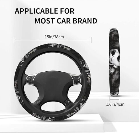 غطاء عجلة قيادة السيارة غطاء حماية مرن، 15 بوصة مناسب لمعظم السيارات والشاحنات وسيارات الدفع الرباعي in Saudi Arabia