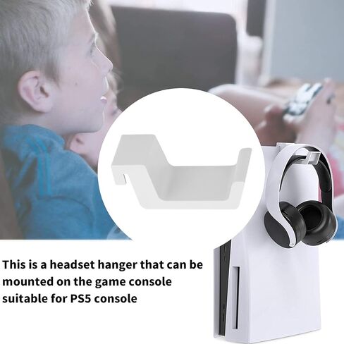 حامل سماعة الرأس لجهاز PS5، حامل حامل سماعة الرأس وحامل رفوف بخطاف لوحدة تحكم ألعاب PS5 in Saudi Arabia