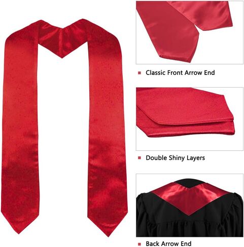 GraduatePro Kids Graduation Stole Kindergarten Sash Preschool 2024 Full Length 40" 12 Colors in Saudi Arabia