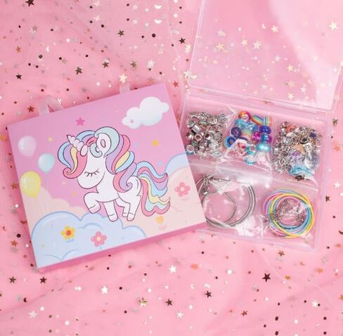 zqftzq diy سحر سوار صنع عدة صنع المجوهرات عدة بما في ذلك الخرز، سلاسل الثعبان، حبة سوار يونيكورن حورية البحر عيد الفصح هدايا الفنون والحرف اليدوية للأطفال الذين تتراوح أعمارهم بين 4 5 6 7 8 9 10-12 in Kuwait