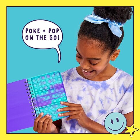 Just My Style Fidgiwear Rainbow D.I.Y. مجوهرات سكويش آند بوب، اصنع مجوهرات فيدجيت الخاصة بك للأطفال، تتضمن سحر إسفنجي، ألعاب فيدجيت مع لمسة أنيقة، مجموعة صنع الأساور للفتيات in Kuwait