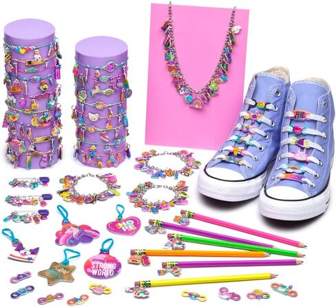 Craft-tastic — Puffy Charm Palooza — DIY Jewelry Craft Kit — Create Personalized Charms Using Easy to Make Puffy Charms — for Kids Ages 6 and Up in Saudi Arabia