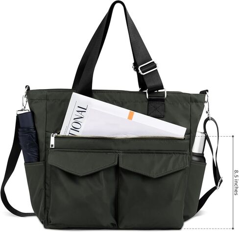 حقيبة يد Iioscre للنساء والرجال، حقيبة حمل من النايلون مقاومة للماء مع حزام قابل للتعديل، حقيبة كمبيوتر محمول حول الجسم مع أكمام بعجلات in Kuwait