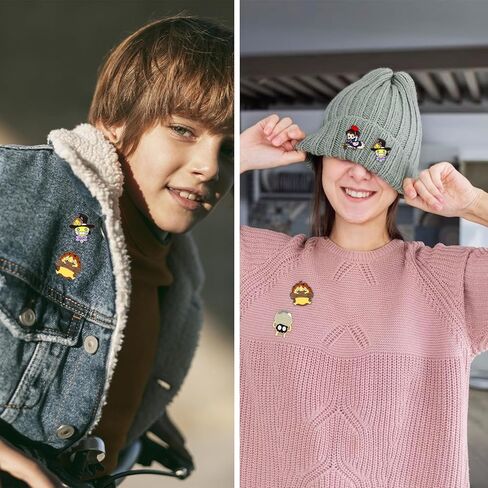 دبابيس أمان لطيفة/أزرار/شارة (4 قطع) لوازم مكتبية دبابيس أمان جمالية يابانية من كارتون ميرش لحقيبة الظهر للمراهقين in Kuwait