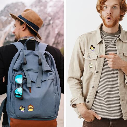 دبابيس أمان لطيفة/أزرار/شارة (4 قطع) لوازم مكتبية دبابيس أمان جمالية يابانية من كارتون ميرش لحقيبة الظهر للمراهقين in Kuwait