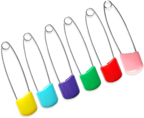 50 Pcs Large Baby Diaper Pins Craft Clothes Safety Pins Tag Fastening Pins Fabric Sewing Safety Pins Art Crafting Safety Pins with Locking Closures Black in Saudi Arabia