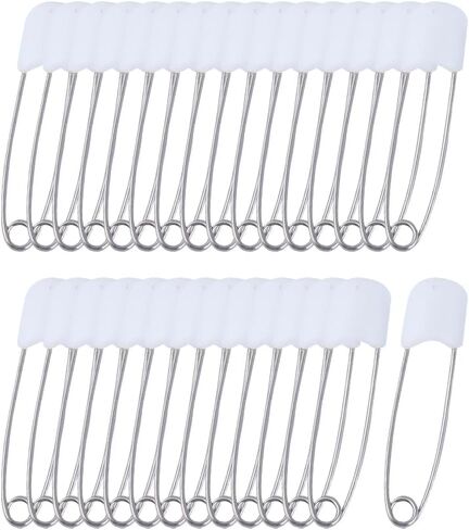 50 Pcs Large Baby Diaper Pins Craft Clothes Safety Pins Tag Fastening Pins Fabric Sewing Safety Pins Art Crafting Safety Pins with Locking Closures Black in Saudi Arabia