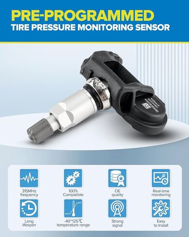 PHILTOP TPMS Sensor Compatible with Fortwo B250 C230 C250 C280 C300 C350 C63 AMG CL550 CL600 CL63 AMG CL65 AMG CLK350 CLK500, Tire Pressure Monitoring System Replaces OE# A0009050030, A0009054100 in Saudi Arabia