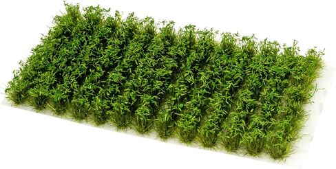 Warmtree 5 قطع من العشب الثابت نموذج خصلات العشب للسكك الحديدية العشب الاصطناعي المصغر لألعاب الحرب التضاريس DIY نموذج مشهد السكك الحديدية مشهد ألعاب الحرب (شريط أخضر فاتح) in Kuwait