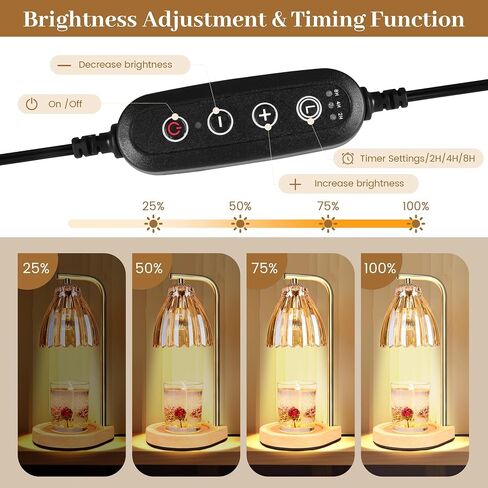 Modern Gold Candle Warmer Lamp,Candle Light Warmer with 2/4/8H Timer, Electric Candle Lamp with 2 Bulbs,Dimmable Wax Melting Lamp for Home Decor jar Candles House Warming Gifts Mother's Day … in Saudi Arabia