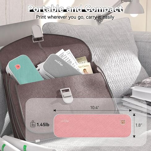 طابعة حرارية محمولة مقاس A4، تدعم الحروف الأمريكية مقاس 8.26 بوصة × 11.69 بوصة، سفر لاسلكي عبر البلوتوث بدون حبر متوافق مع نظامي Android وiOS، طباعة المستندات، ورق الوشم، الصور (رمادي) in Kuwait