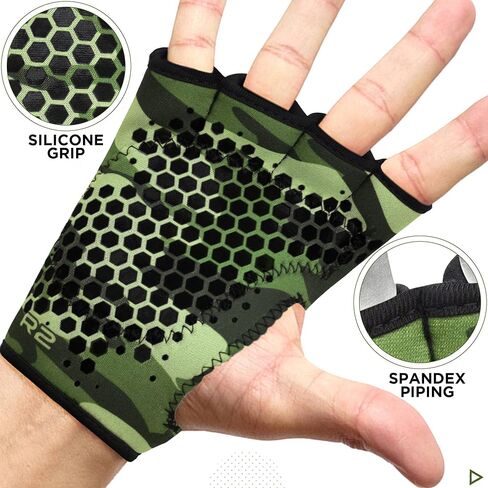 RDX Weight Lifting Gloves Grips, Gym Fitness Workout, Anti Slip Ventilated Open Back Gripper, Strength Training HIIT Exercise Deadlift, Men Women Cycling Rowing Climbing Hanging Pull Ups Gymnastics in Kuwait