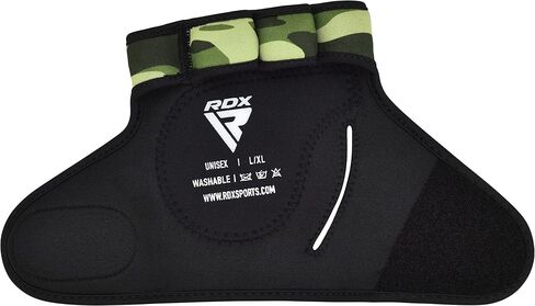 RDX Weight Lifting Gloves Grips, Gym Fitness Workout, Anti Slip Ventilated Open Back Gripper, Strength Training HIIT Exercise Deadlift, Men Women Cycling Rowing Climbing Hanging Pull Ups Gymnastics in Kuwait