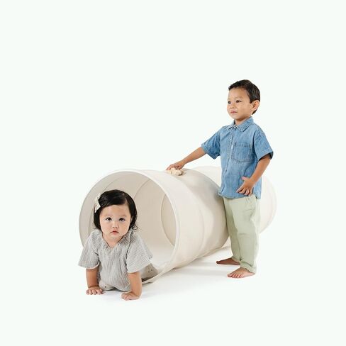 نفق لعب Gathre Premium للأطفال (عرض 19.5 بوصة وطول 60 بوصة) خيمة لعب قابلة للمسح ومقاومة للماء للأطفال الصغار | سهلة الطي باستخدام أربطة جلدية للتخزين المدمج (جملي) in Kuwait