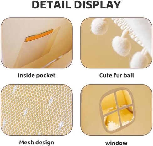 خيمة أطفال بدون حصيرة، خيمة تيبي للأولاد والبنات، غرفة أطفال قابلة للطي للداخل، كوخ مع نافذة واحدة وحقيبة تخزين واحدة، خيمة خارجية للأطفال من سن 3 إلى 8 سنوات (بيج) in Kuwait