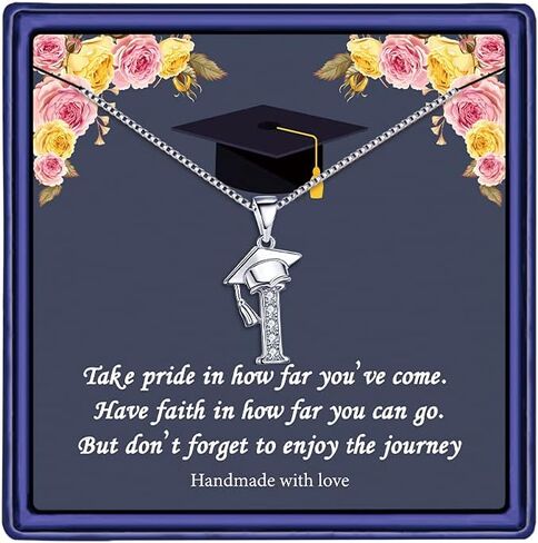 Graduation Gifts for Her 2024 Initial Necklaces, 26 Initial Meaningful Cap Pendant Graduation Necklace Friendship Gifts for Women Friends College Graduation Gifts for Him Her 2024 High School in Saudi Arabia