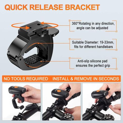 LUMINTOP C01 USB Rechargeable Bicycle Front Light, IP68 Waterproof, Bike Headlight with Super Bright Cree Neutral LED, Road Cycling Safety Flashlight, Easy Install & Quick Release in Kuwait