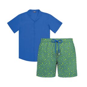Capelle Miami Lime Wave - Men's Matching Resort Set in Saudi Arabia