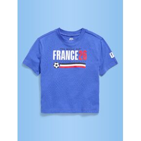 تي شيرت برسومات كبيرة الحجم للجنسين من Old Navy كأس العالم FIFA 26™ France للأطفال الصغار - فرنسا in Kuwait