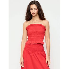 Old Navy Smocked Bodice Tube Top - Scotty Red in Saudi Arabia