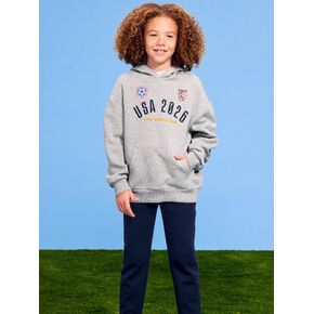 Old Navy FIFA World Cup 26™ USA Oversized Pullover Hoodie for Boys - Heather Gray in Kuwait