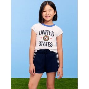 تي شيرت Old Navy كأس العالم لكرة القدم 26™ USA Smocked Graphic للفتيات - الولايات المتحدة الأمريكية in Kuwait