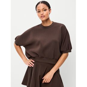 بلوزة Old Navy Bounce Fleece بأكمام طويلة - قهوة سوداء in Kuwait