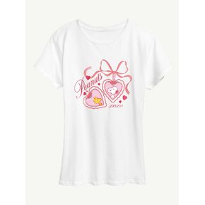 تي شيرت برسومات قصيرة الأكمام من Old Navy Peanuts Snoopy Woodstock Heart Locket - أبيض in Kuwait