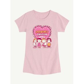 Old Navy Peanuts Galentines Girls Club Short Sleeve Graphic T-Shirt For Girls - Heather Pink in Kuwait