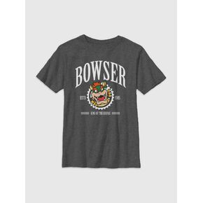 Old Navy Nintendo Bowser Koopas King Graphic T-Shirt for Boys - Charcoal Heather in Saudi Arabia