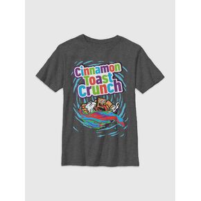Old Navy Cinnamon Toast Crunch Toast Surf Graphic T-Shirt for Boys - Charcoal Heather in Kuwait