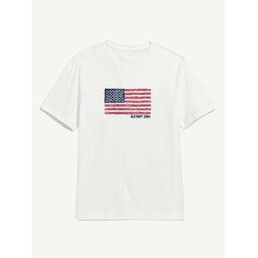 Old Navy Heritage 2004 Flag Graphic T-Shirt - WHITE in Kuwait