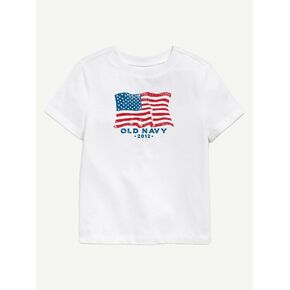 Old Navy Heritage 2012 Flag Graphic T-Shirt For Toddler - White in Kuwait