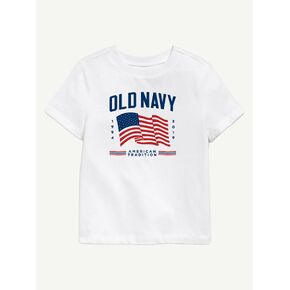 Old Navy Heritage 2019 Flag Graphic T-Shirt For Toddler - WHITE in Kuwait