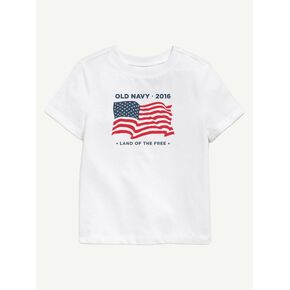 Old Navy Heritage 2016 Flag Graphic T-Shirt For Toddler - WHITE in Kuwait