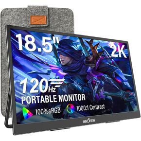 InnoView 18 Inch 240HZ Portable Gaming Monitor, 2K 2560x1600 QHD Portable Monitor OD Gameplus HDR FreeSync Laptop Monitor with Kickstand, Portable Screen for Laptop PC Phone Game Console in Kuwait